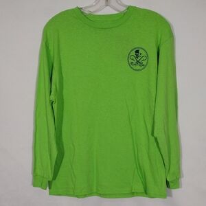 NWT Salt Life Lime Skull And Hooks Long Sleeve Shirt Boys Size YXL
